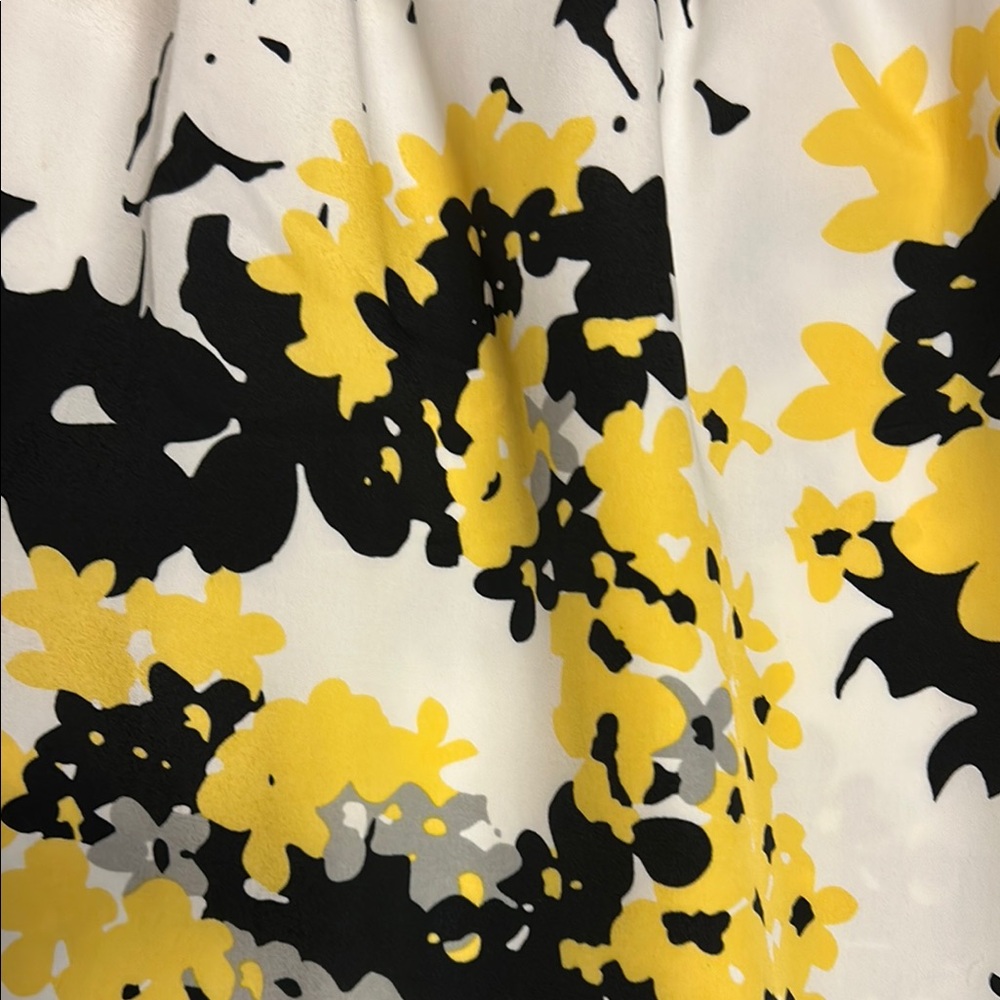 New York & Company Yellow and Black Floral Maxi Skirt - Picture 8 of 13